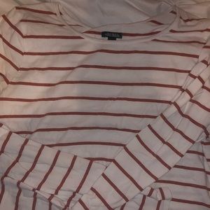 Cut striped crop top